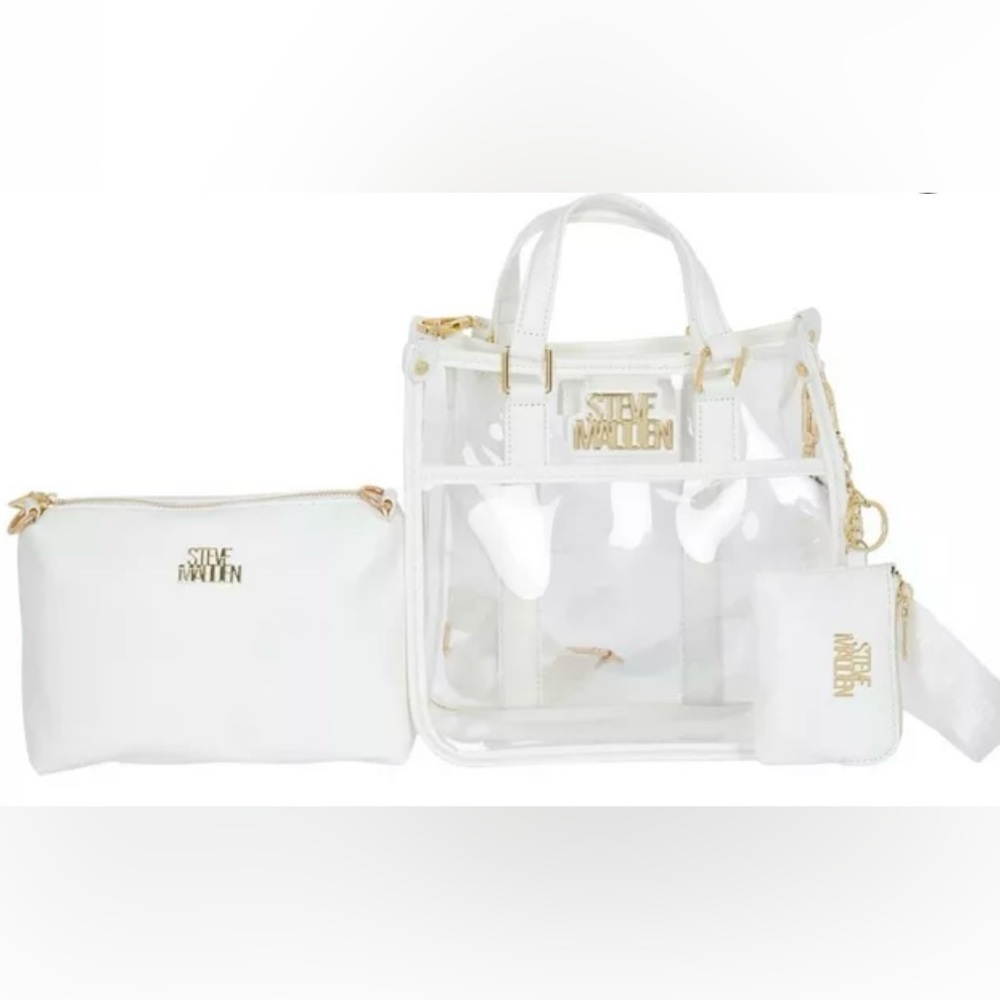 Steve Madden 3 pc handbag color:White